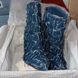 So Kate Booty Toile Denim Brode 100 blue 38 Christian Louboutin